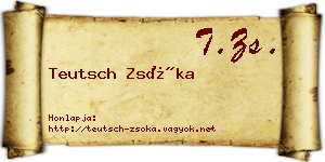 Teutsch Zsóka névjegykártya