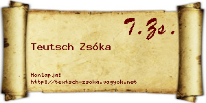 Teutsch Zsóka névjegykártya